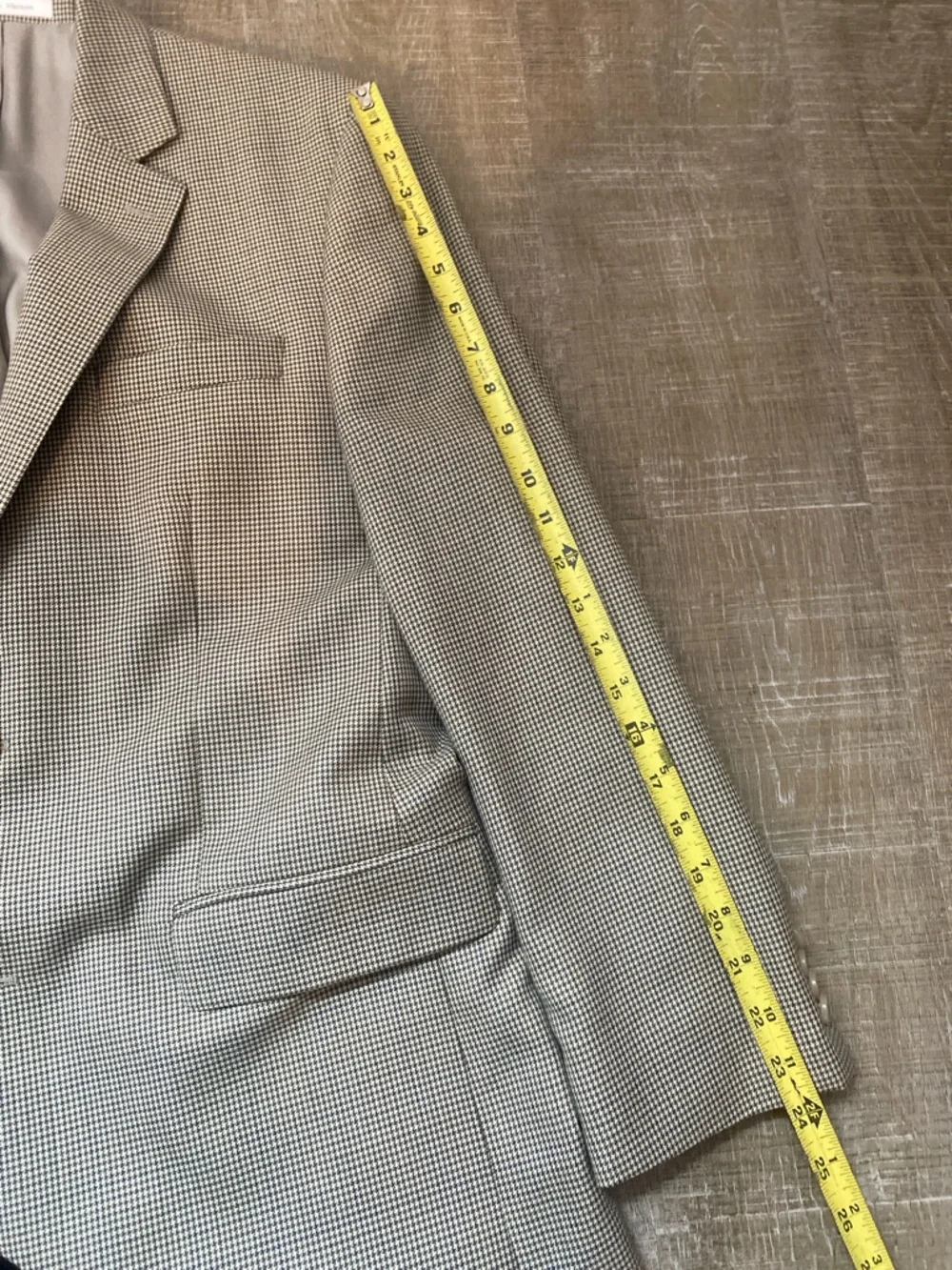 Michael Kors Men’s Blazer Sport Coat 40R Houndstooth Plaid Suit Jacket Classic